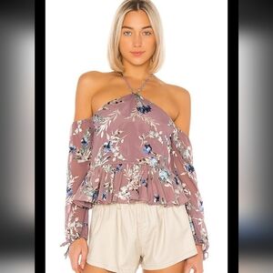 Tularosa By Revolve Floral Off-Shoulder Women Top Sz. M